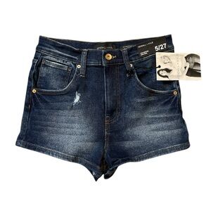 Kendall & Kylie Blue High-Waisted Jean Shorts